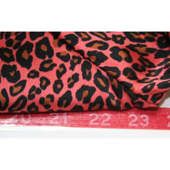 J Peterman Leopard Print Blouse Women 18 Pink Long Sleeve Dressy Top Office Chic - Picture 8 of 10